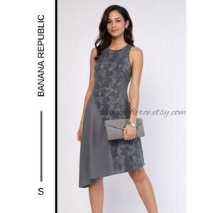 MSRP: $89✨Banana Republic Asymmetric A-Line Dress – Size 0 Petite | Career Chic✨